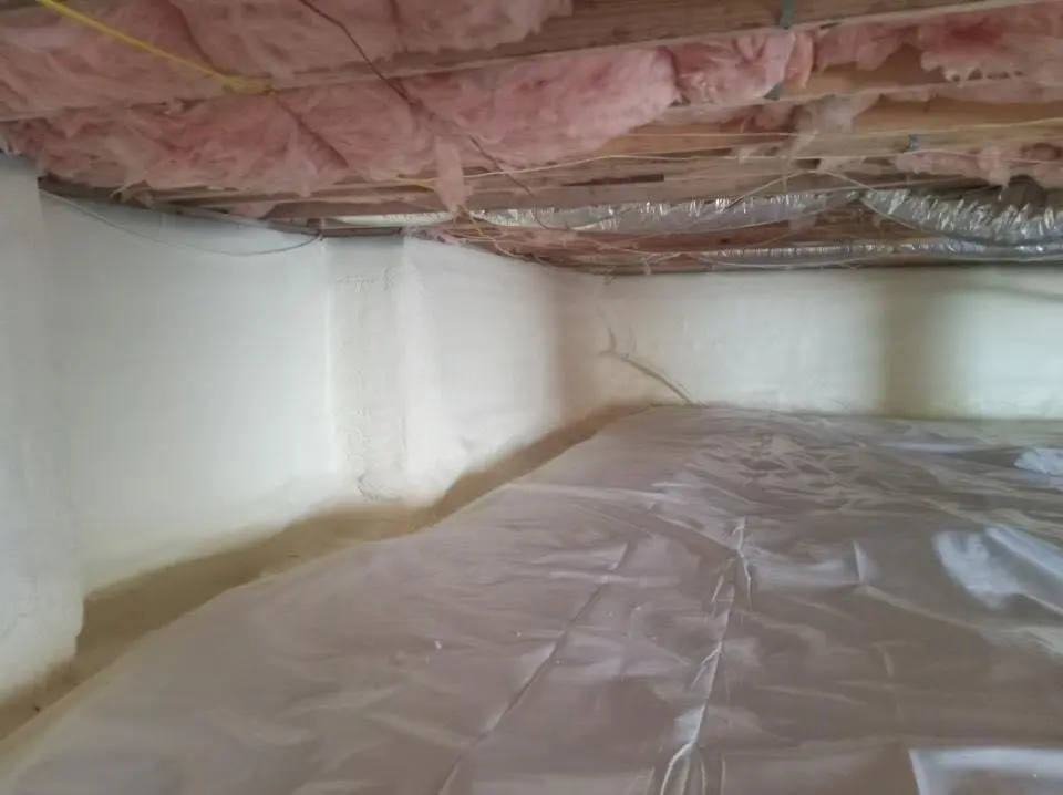 Crawl space encapsulation with closed-cell spray foam for Spray Foam Roofing Repair in Dunbar